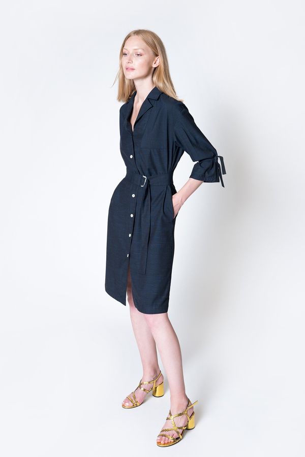 Deni Cler Milano Ženska haljina Deni Cler Milano Deni_Cler_Milano_Dress_W-Dc-3478-0M-G9-58-1_Navy_Blue