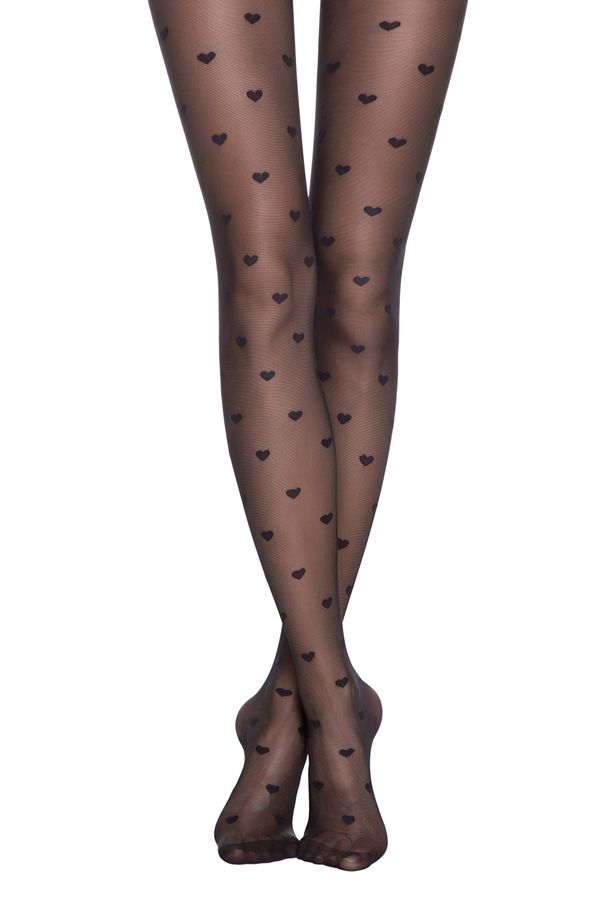 Conte Ženske hulahopke Conte CONTE_BONHEUR_Women_s_tights_with_heart_pattern_euro_package_818