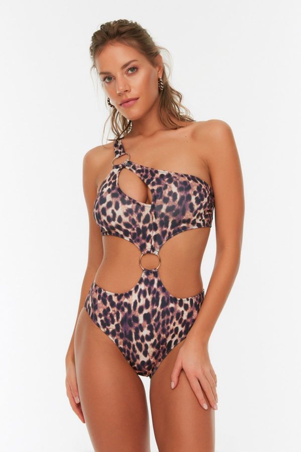 Trendyol Ženski jednodelni kupaći kostim Trendyol Leopard print