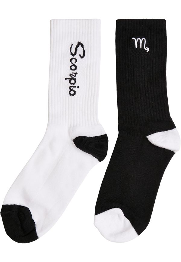 MT Accessoires Zodiac 2-Pack Black/White Scorpion Socks