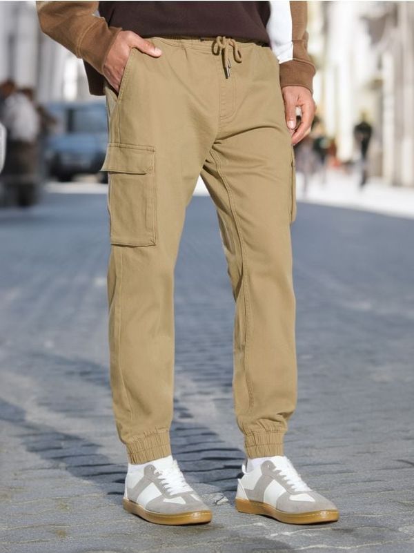 Sinsay Sinsay - Jogger pantalone - smeđesivo