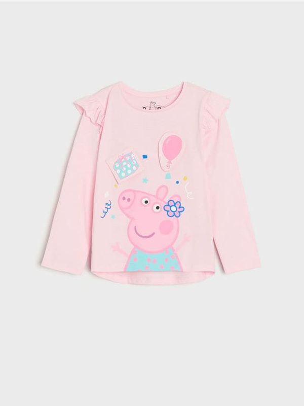 Sinsay Sinsay - Majica dugih rukava Peppa Pig - pastelno roze