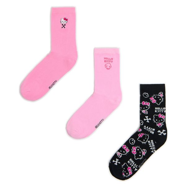 Cropp Cropp - 3 pack čarapa Hello Kitty - pink