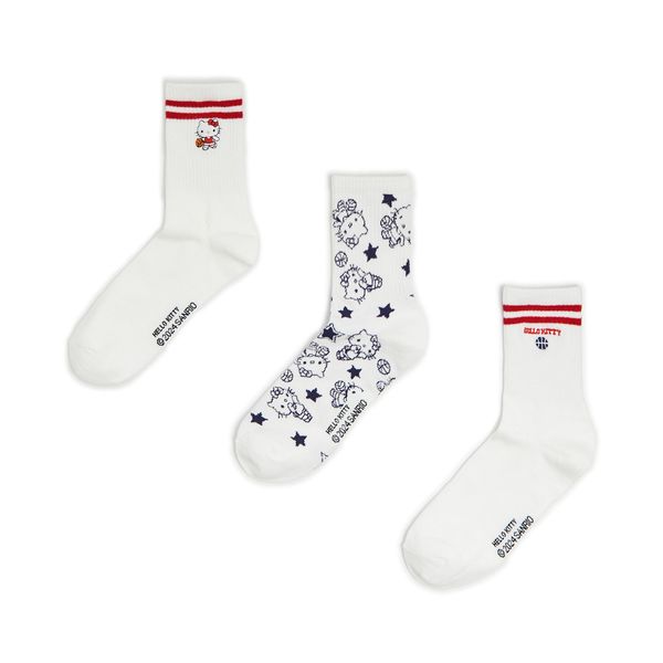 Cropp Cropp - 3 pack čarapa Hello Kitty - white