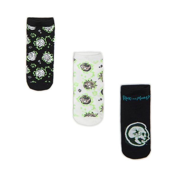 Cropp Cropp - 3 pack čarapa niskih Rick and Morty - CRNO