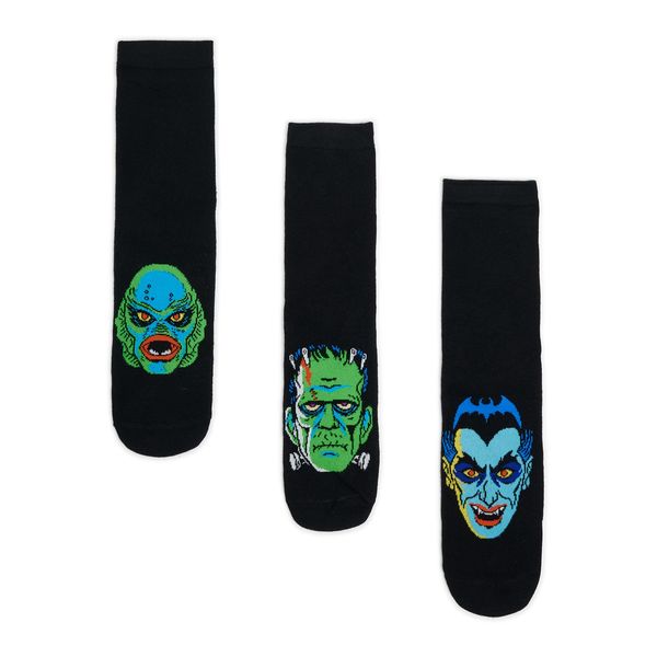 Cropp Cropp - 3 pack čarapa Universal Monsters - CRNO