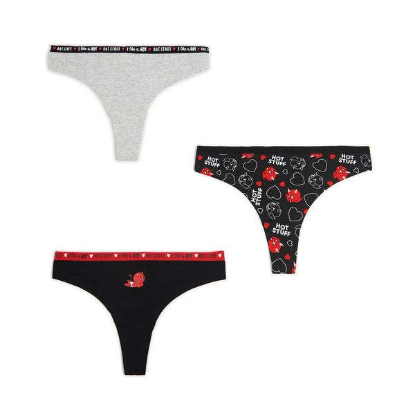 Cropp Cropp - 3 para gaćica Hot Stuff The Little Devil - CRNO