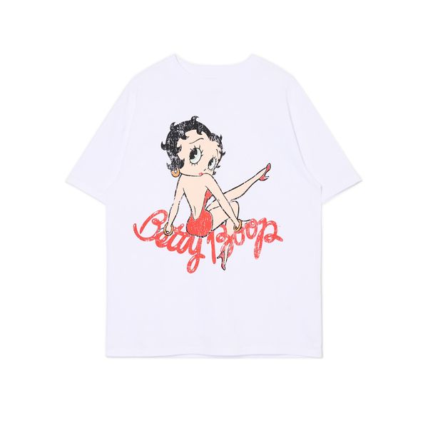 Cropp Cropp - Bela majica s printom Betty Boop - white