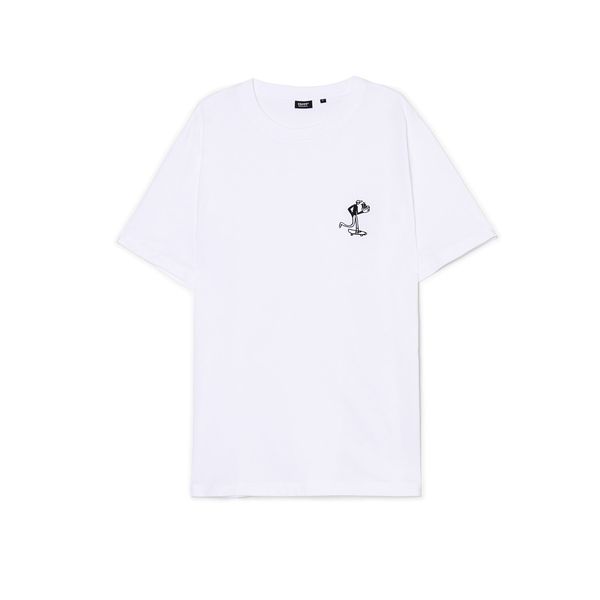 Cropp Cropp - Bela majica s printom - white