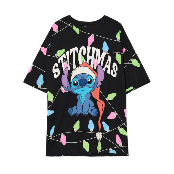 Cropp Cropp - Crna majica praznična Lilo & Stitch - CRNO