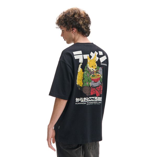 Cropp Cropp - Crna majica s printom - CRNO