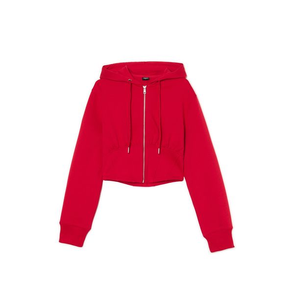 Cropp Cropp - Crvena dukserica s kapuljačom - Crvena