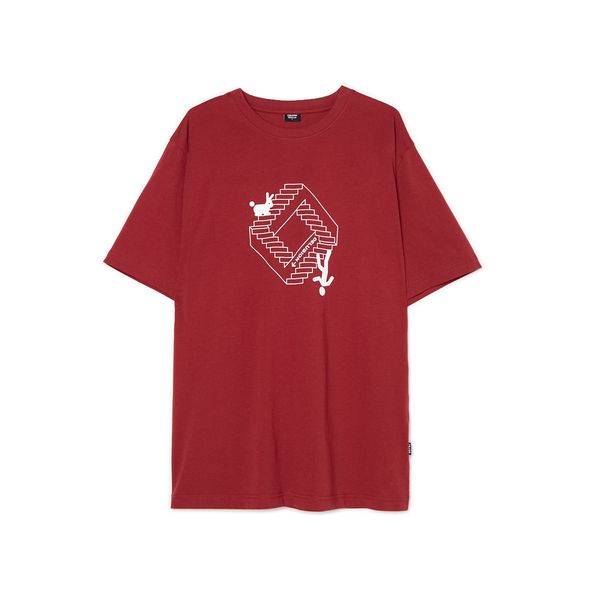 Cropp Cropp - Crvena majica s printom - ruža