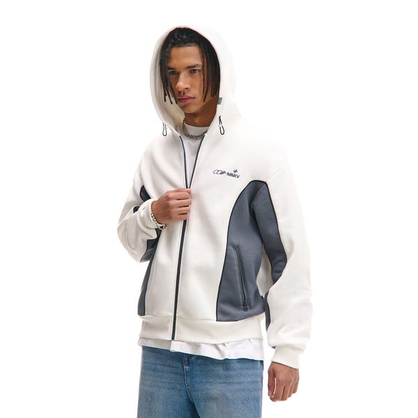 Cropp Cropp - Dukserica s kapuljačom i rajsferšlusom - Krem