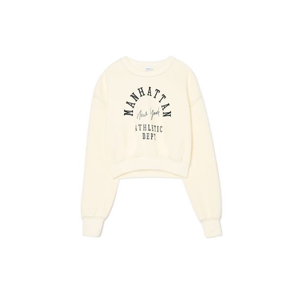 Cropp Cropp - Dukserica s natpisom - white