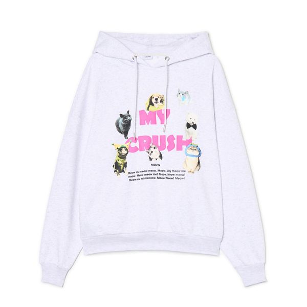 Cropp Cropp - Dukserica sa kapuljačom i printom - light grey