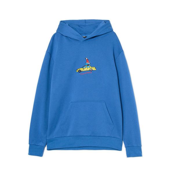 Cropp Cropp - Dukserica sa zakrpom - zumbul plava