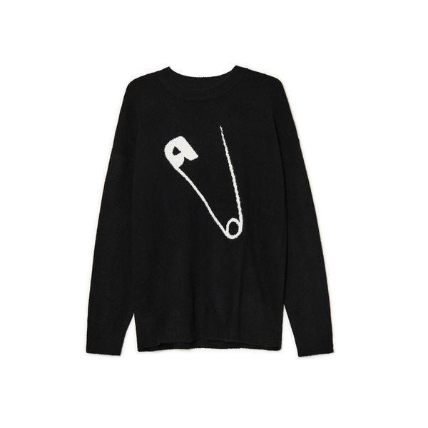 Cropp Cropp - Džemper s printom - CRNO