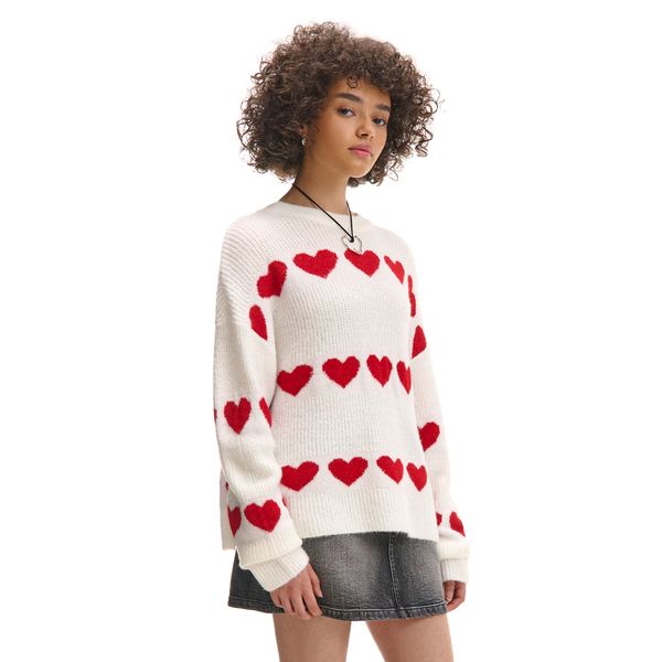 Cropp Cropp - Džemper s printom - Krem