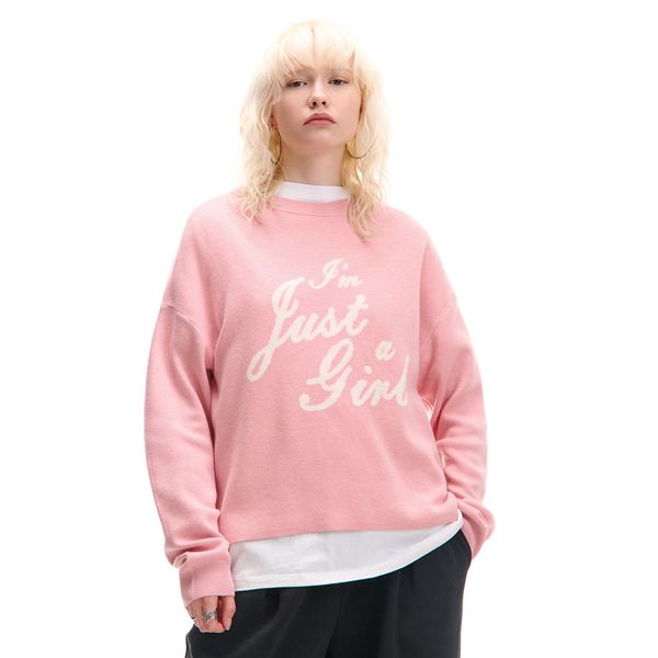 Cropp Cropp - Džemper s printom - pastelno pink