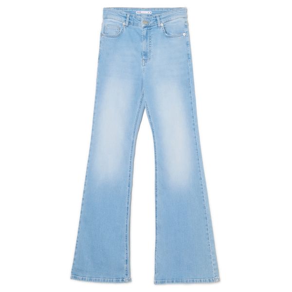 Cropp Cropp - Farmerke flare - PLAVA