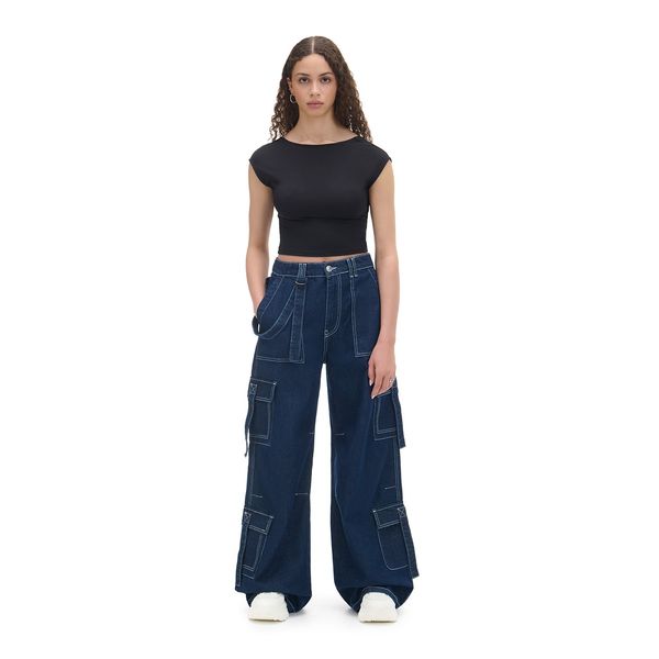 Cropp Cropp - Farmerke s cargo džepovima - navy