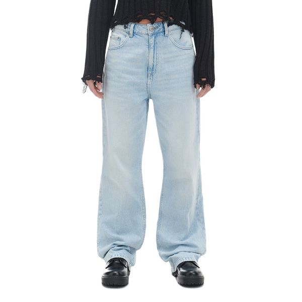 Cropp Cropp - Farmerke wide leg - PLAVA