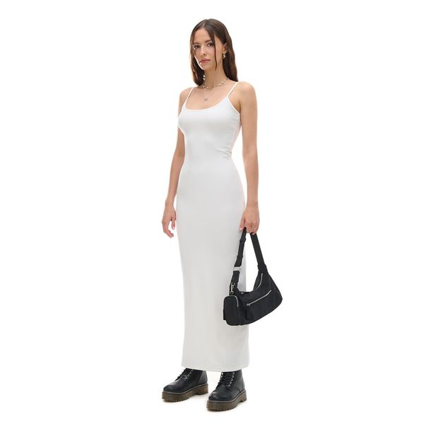 Cropp Cropp - Glatka maxi haljina - white