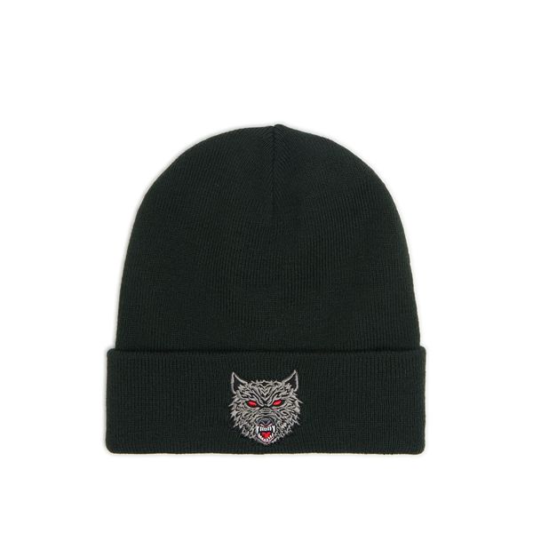 Cropp Cropp - Kapa beanie sa zakrpom - tamno siva