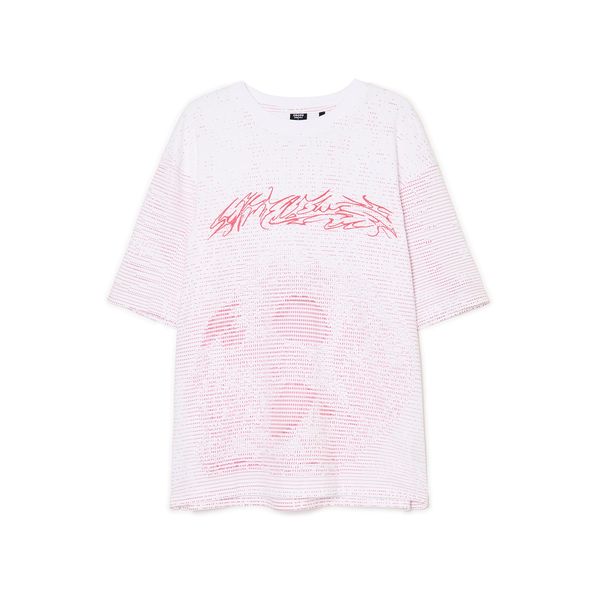 Cropp Cropp - Majica kratkih rukava s dezenom - white