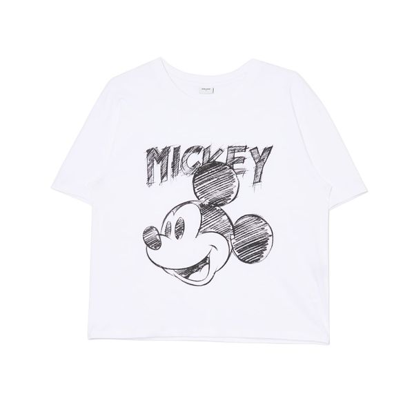 Cropp Cropp - Majica kratkih rukava s printom Mickey Mouse - white