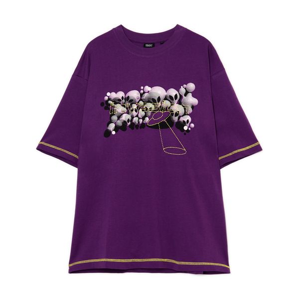 Cropp Cropp - Majica kratkih rukava s printom - purple