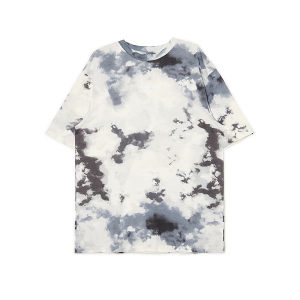 Cropp Cropp - Majica kratkih rukava s tie-dye efektom - bledoplavo