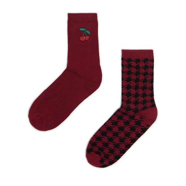 Cropp Cropp - Pakovanje od 2 para čarapa - bordo