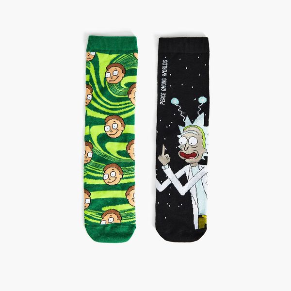 Cropp Cropp - Pakovanje od 2 para čarapa Rick and Morty - CRNO