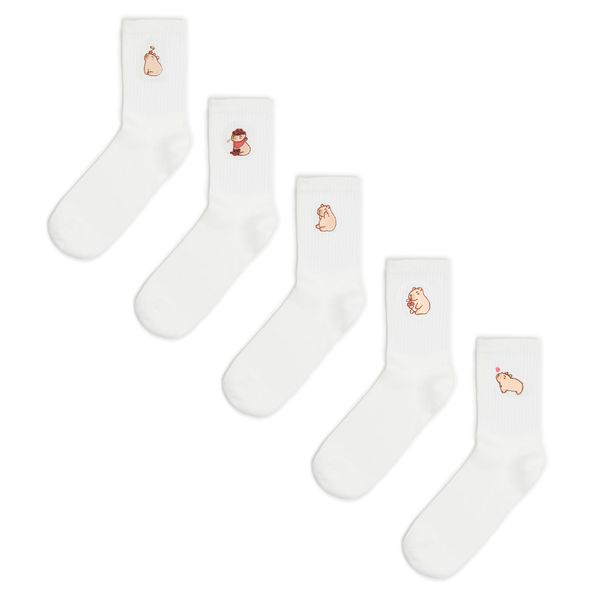 Cropp Cropp - Pakovanje od 5 para čarapa - white