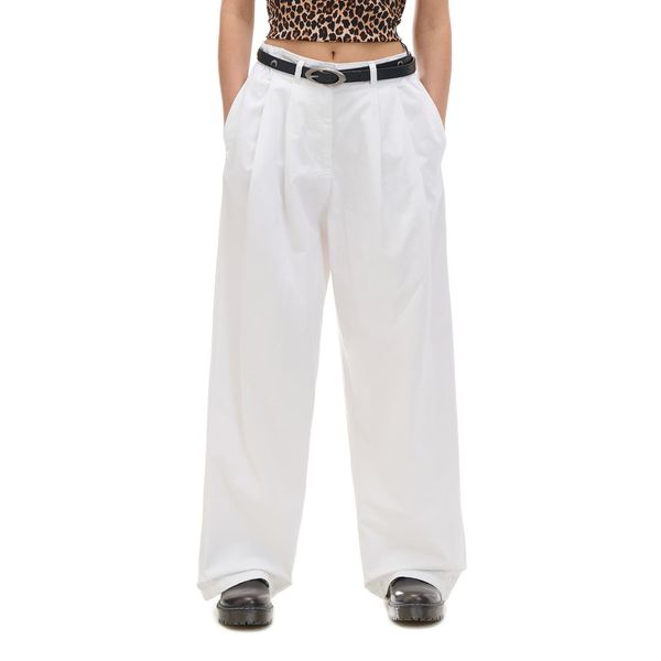 Cropp Cropp - Pantalone od žerseja - white