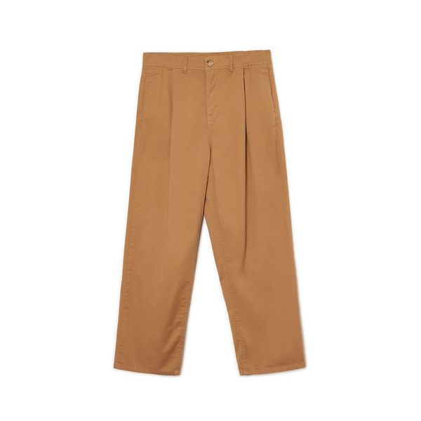 Cropp Cropp - Pantalone od žerseja - zlatno braon