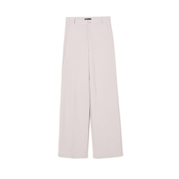 Cropp Cropp - Pantalone s visokim strukom - light grey