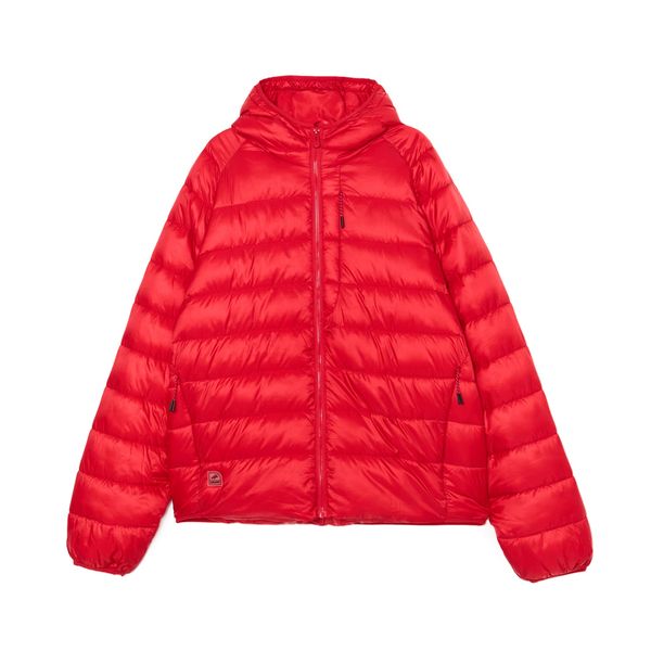 Cropp Cropp - Prošivena jakna s kapuljačom - Crvena