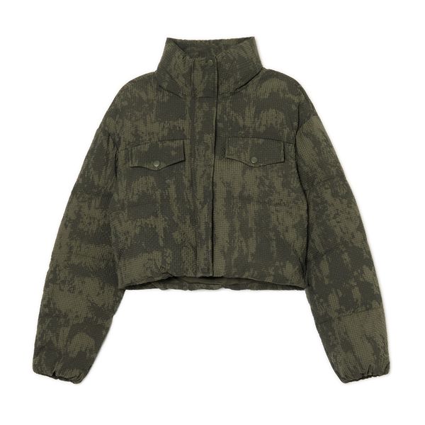 Cropp Cropp - Prošivena puffer jakna - braonkasto zelena