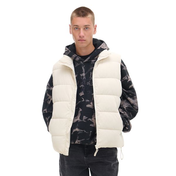 Cropp Cropp - Prošiveni prsluk - Krem