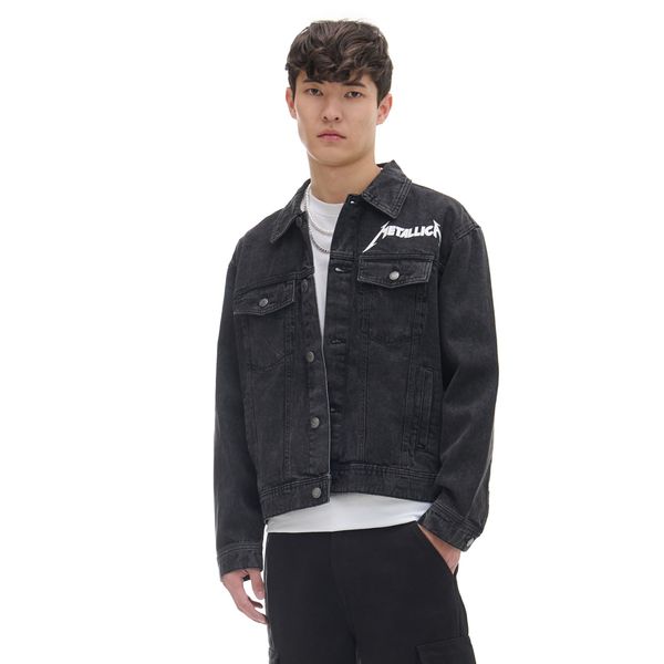 Cropp Cropp - Teksas jakna Metallica - CRNO