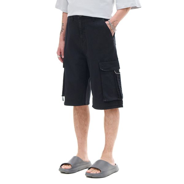 Cropp Cropp - Teksas šorts - CRNO