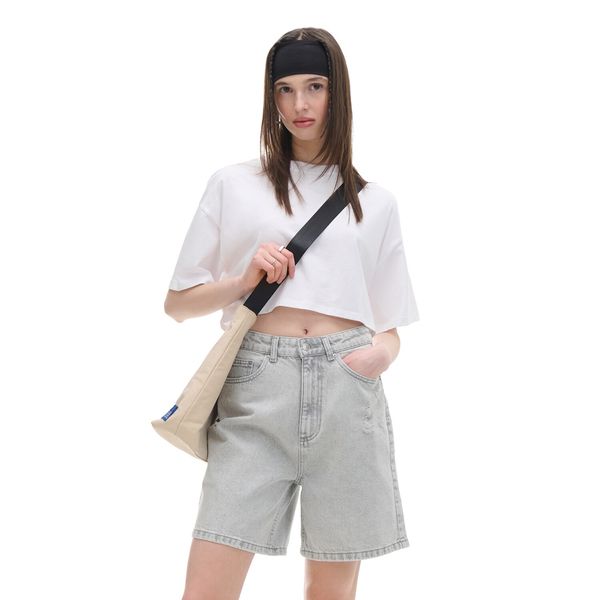 Cropp Cropp - Teksas šorts - light grey