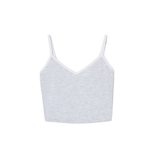 Cropp Cropp - Top na bretele - light grey