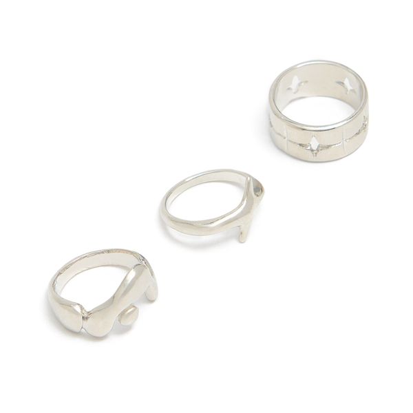 Cropp Cropp - Višestruko pakovanje prstenova - srebro