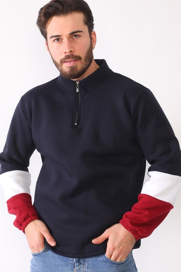 dewberry 1041 DEWBERRY MEN'S SWEATSHIRT-NAVY BLUE