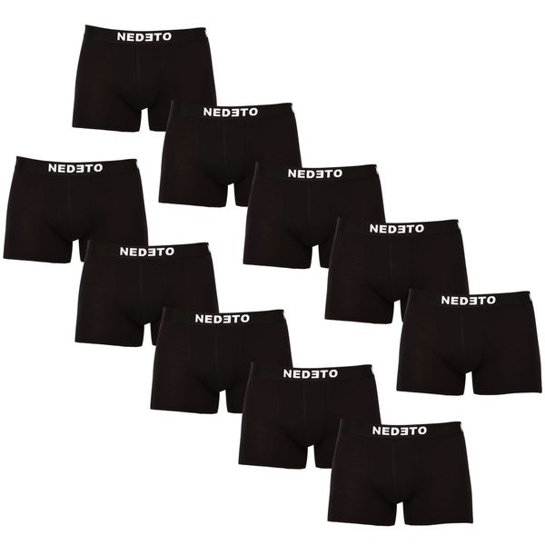 Nedeto 10PACK men's boxers Nedeto black