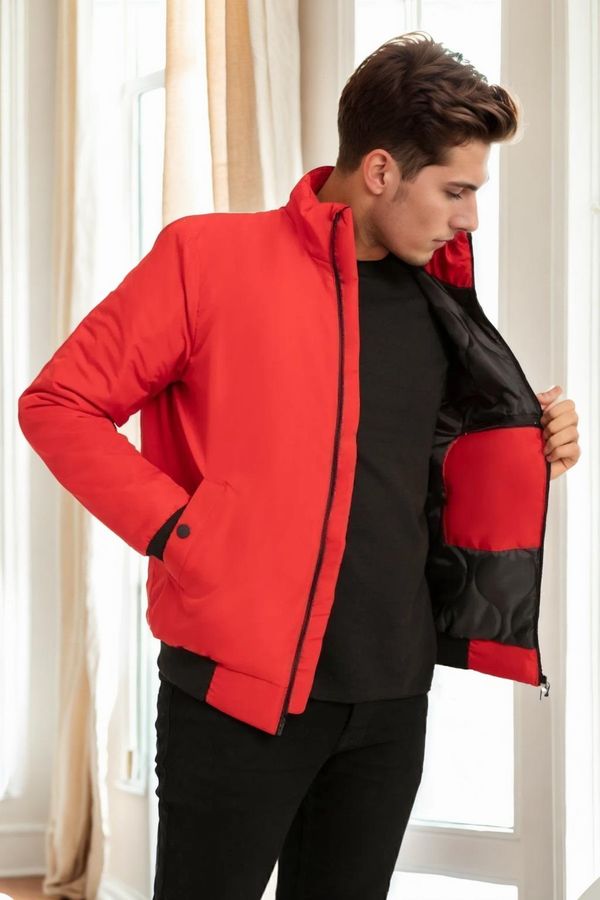 dewberry 18137 Dewberry Slim Fit Mens Coat-RED